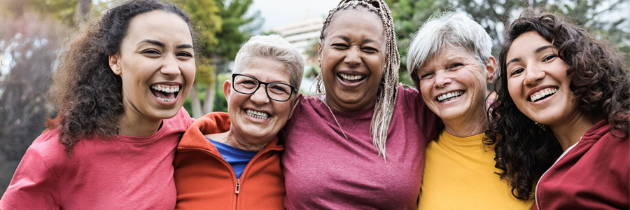Group of women together walking